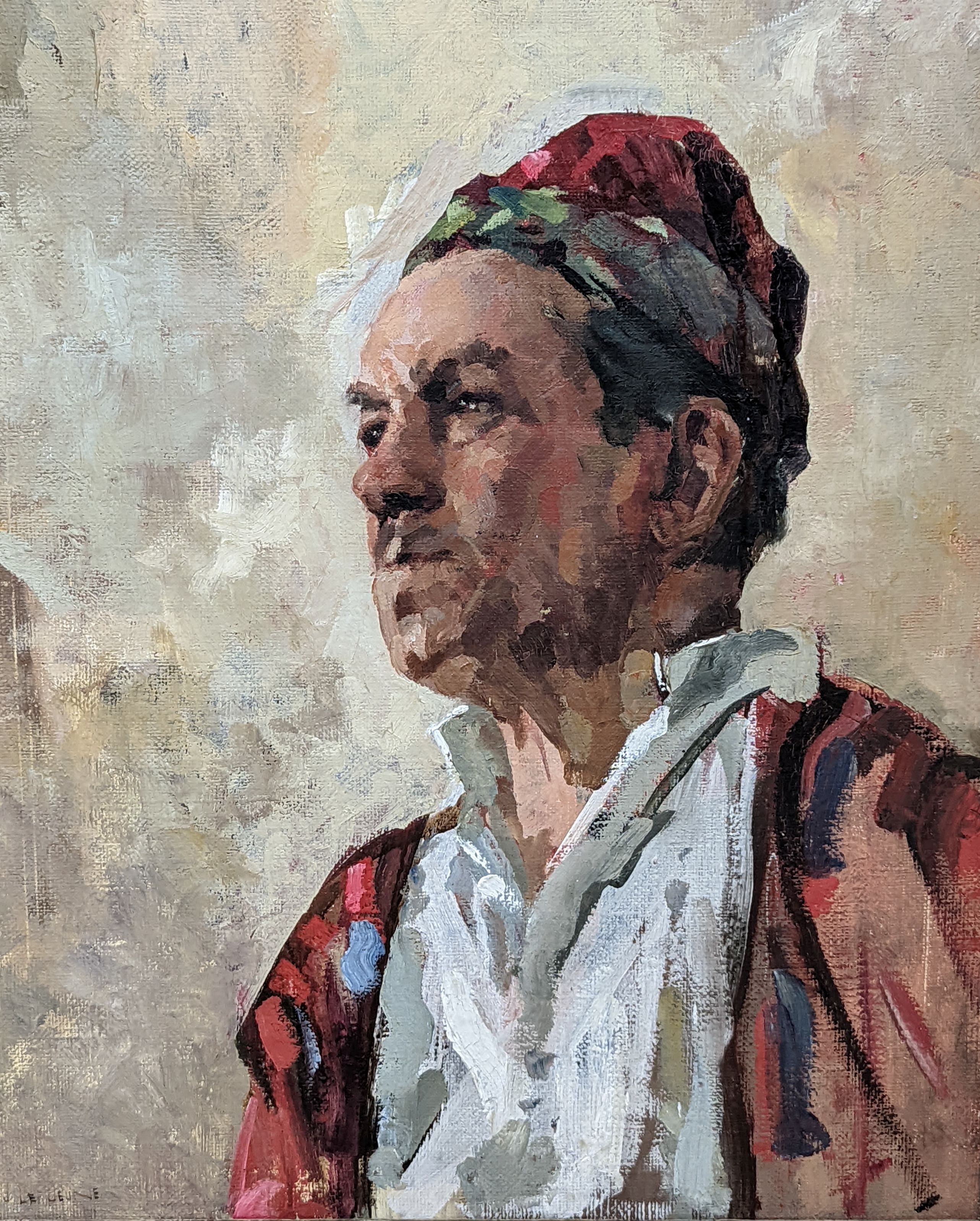 James Le Jeune RHA (1910-1983), oil on canvas, Portrait of a gentleman, signed, 60 x 50cm